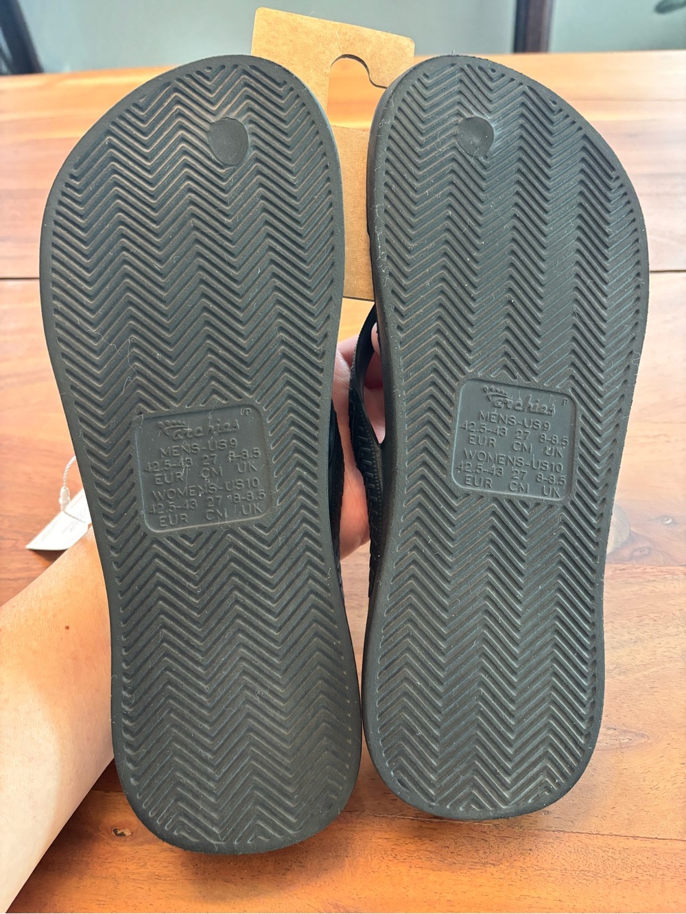 Archies Arch Support Sandals Flip-Flops – Black Men’s 9 Women’s 10 ( EU 43 ) - Picture 3 of 8